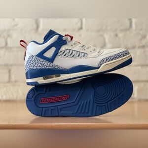 Nike Air Jordan Spizike Low Shoes Sail Storm Blue Red IM2176-133 Men Size 9 New